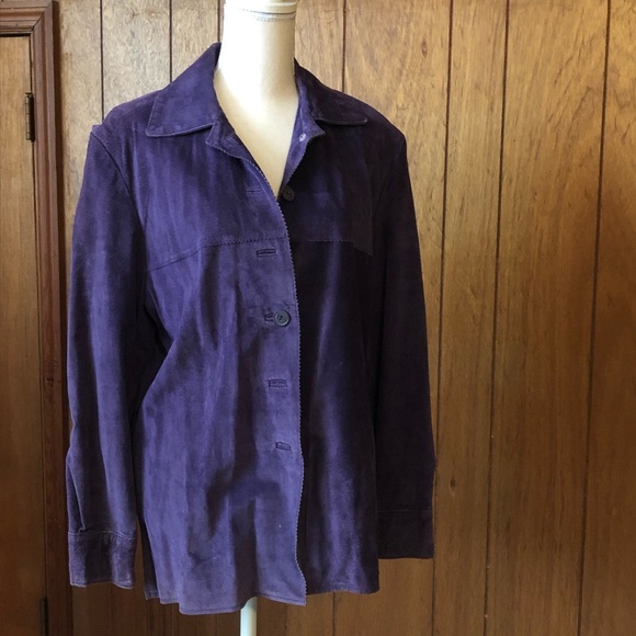 Coldwater Creek Purple Suede Jacket - Picture 1 of 4